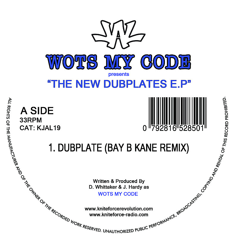 洋楽 WOTS MY CODE-\"Wots My Code E.P\" Wots My Code – The New Dubplates E.P – Vinyl (12