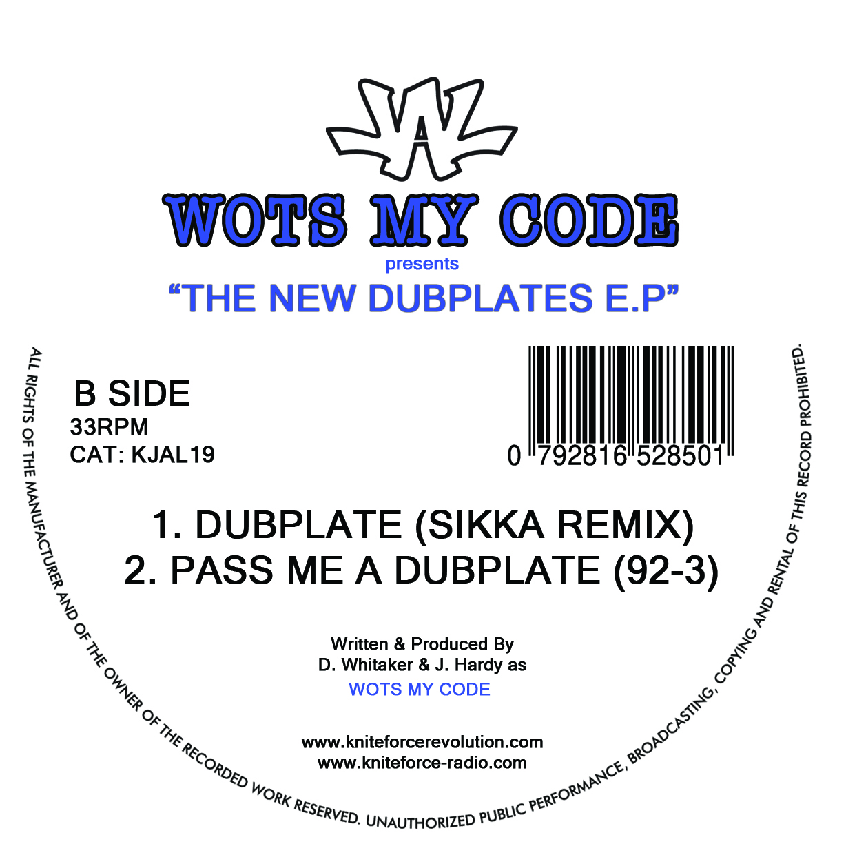 Kniteforce Revolution | Wots My Code - The New Dubplates EP